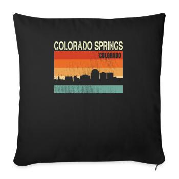 Colorado Springs - Sofakissenbezug 45 x 45 cm - Schwarz - Vorne