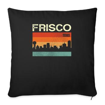 Frisco, Texas - Housse de coussin décorative 45 x 45 cm - noir - Devant