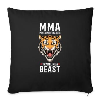 MMA Tiger - Cage Fighter Freies Kämpfen - Sofakissenbezug 45 x 45 cm - Schwarz - Vorne