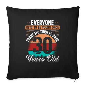 Idée d’anniversaire de 30 ans pour hommes 30 ans - Housse de coussin décorative 45 x 45 cm - noir - Devant