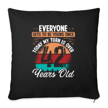 42 Year Old Birthday Idea for Men 42 Birthday - Sofa pillowcase 17,3'' x 17,3'' (45 x 45 cm) - black - Front