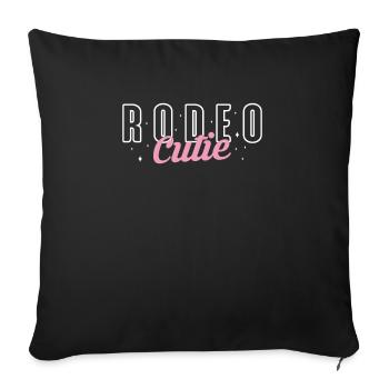 Rodeo Cutie Shirt Cadeau Pays - Housse de coussin décorative 45 x 45 cm - noir - Devant