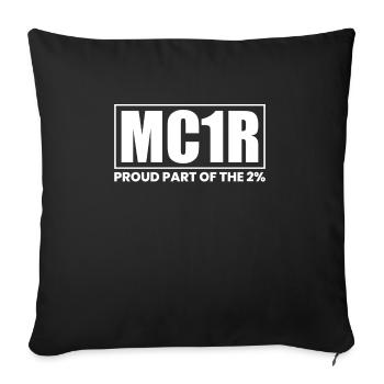 MC1R fier d’une partie des 2% - Housse de coussin décorative 45 x 45 cm - noir - Devant