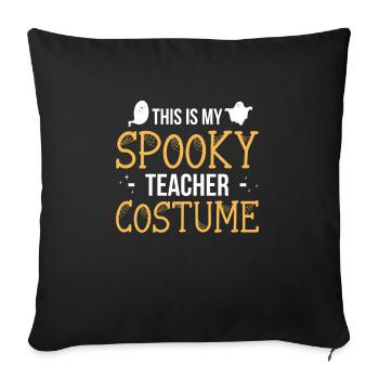 C’est ma chemise de costume de professeur effrayante Halloween - Housse de coussin décorative 45 x 45 cm - noir - Devant