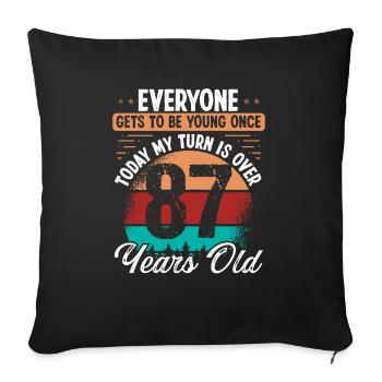 87 Year Old Birthday Idea for Men 87 Birthday - Sofa pillowcase 17,3'' x 17,3'' (45 x 45 cm) - black - Front