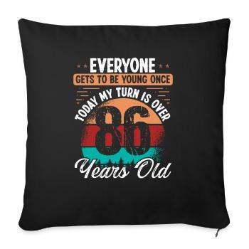 86 Year Old Birthday Idea for Men 86 Birthday - Sofa pillowcase 17,3'' x 17,3'' (45 x 45 cm) - black - Front