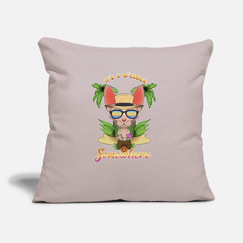 It Is 5 OClock Somewhere Drinking Sphynx Cat Sofakissenbezug 45 x 45 cm