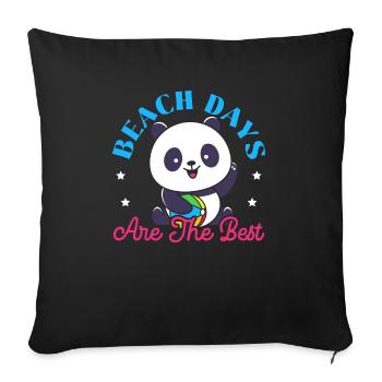 Beach Days Are The Best Inflatable Water Ball - Sofa pillowcase 17,3'' x 17,3'' (45 x 45 cm) - black - Front
