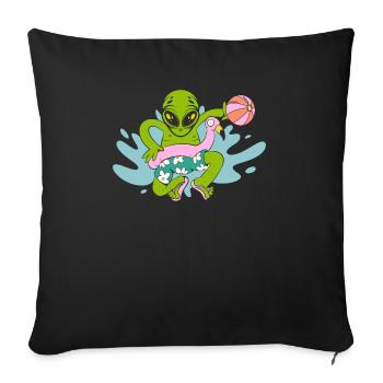Alien Believer Inflatable Sphere Squad Water Ball - Sofa pillowcase 17,3'' x 17,3'' (45 x 45 cm) - black - Front