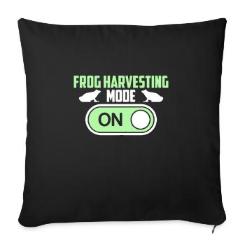 Frog Harvesting Mode On Frogs Catch Frog Hunters - Sofa pillowcase 17,3'' x 17,3'' (45 x 45 cm) - black - Front