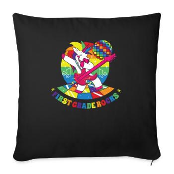 Back to School First Grader Awesome Lifestyle Ge - Sofa pillowcase 17,3'' x 17,3'' (45 x 45 cm) - black - Front