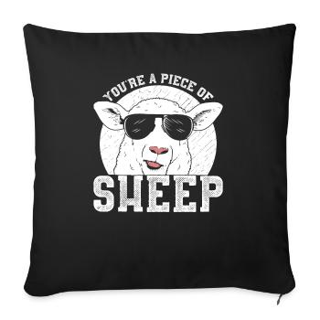 Drôle de dicton Citation sarcastique Ironic Lif - Housse de coussin décorative 45 x 45 cm - noir - Devant