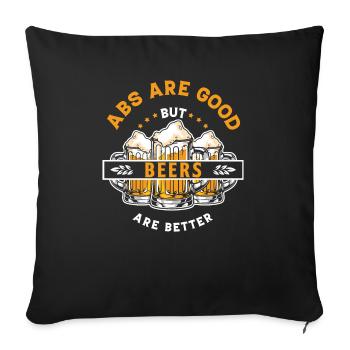 Powered by Craft Beer Bekleidung Brauen Geschenke - Sofakissenbezug 45 x 45 cm - Schwarz - Vorne