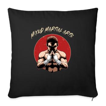 Kämpfer MMA - Cage Fighter Freies Kämpfen - Sofakissenbezug 45 x 45 cm - Schwarz - Vorne