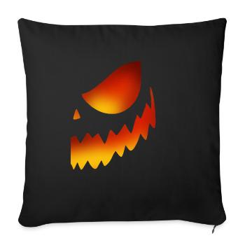 Partner Outfit Halloween Pumpkin - Sofa pillowcase 17,3'' x 17,3'' (45 x 45 cm) - black - Front