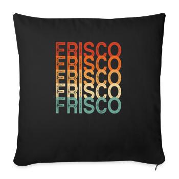 Frisco, Texas - Housse de coussin décorative 45 x 45 cm - noir - Devant