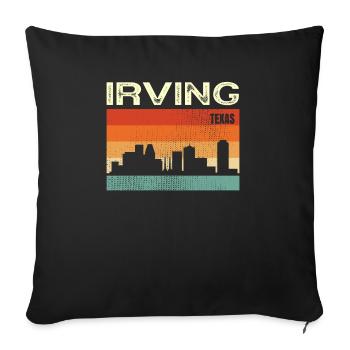 Irving Texas - Sofakissenbezug 45 x 45 cm - Schwarz - Vorne