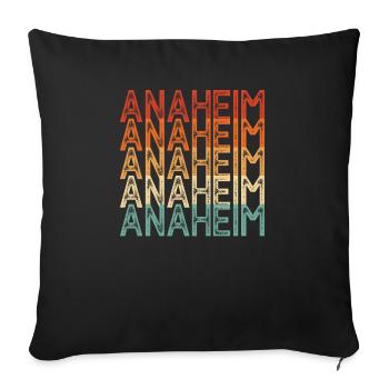Anaheim Californie - Housse de coussin décorative 45 x 45 cm - noir - Devant
