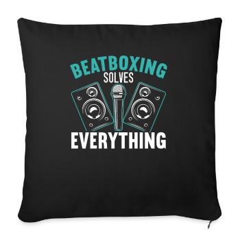 Le beatbox résout tout Beatbox Beatboxer - Housse de coussin décorative 45 x 45 cm - noir - Devant
