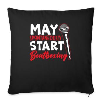 Peut démarrer spontanément Beatboxing Beatboxer - Housse de coussin décorative 45 x 45 cm - noir - Devant