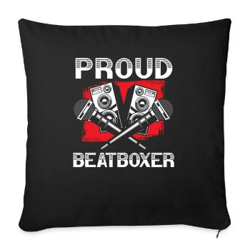 Fier Beatboxer Musique Son Beat Maker Beatboxing - Housse de coussin décorative 45 x 45 cm - noir - Devant