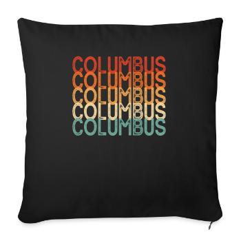 Columbus Georgia - Sofa pillowcase 17,3'' x 17,3'' (45 x 45 cm) - black - Front