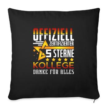 5 Sterne Kollege - Sofakissenbezug 45 x 45 cm - Schwarz - Vorne
