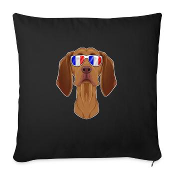 Vizsla France Sunglasses I French Flag - Sofa pillowcase 17,3'' x 17,3'' (45 x 45 cm) - black - Front