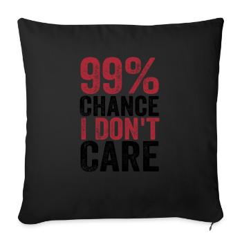 99% change i don't care - Sofa pillowcase 17,3'' x 17,3'' (45 x 45 cm) - black - Front