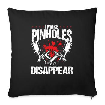 Pulvérisateur de véhicule Peintre de voiture Technicien de carrosserie - Housse de coussin décorative 45 x 45 cm - noir - Devant