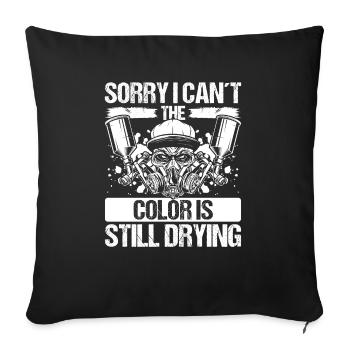 Technicien de carrosserie De véhicule Pulvérisateur de voiture Peintre de voiture - Housse de coussin décorative 45 x 45 cm - noir - Devant