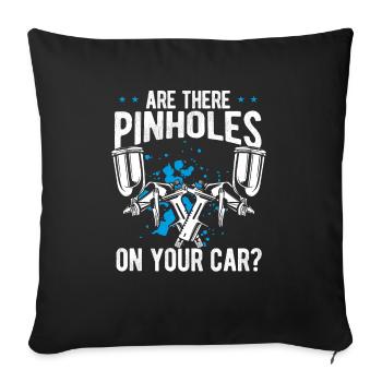 Technicien de carrosserie Sténopé Pulvérisateur De voiture Peintre de voiture - Housse de coussin décorative 45 x 45 cm - noir - Devant