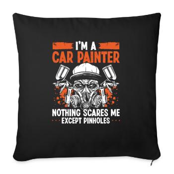 Car Painter Autobody Vehicle Sprayer Detailer - Sofa pillowcase 17,3'' x 17,3'' (45 x 45 cm) - black - Front