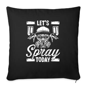 Technicien de carrosserie Spray Car Painter Véhicule - Housse de coussin décorative 45 x 45 cm - noir - Devant