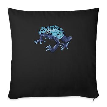 Poison Dart Frog I Toad Frog Motif for Amphibians - Sofa pillowcase 17,3'' x 17,3'' (45 x 45 cm) - black - Front