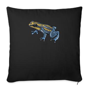 Poison Dart Frog I Toad Frog Motif for Amphibians - Sofa pillowcase 17,3'' x 17,3'' (45 x 45 cm) - black - Front