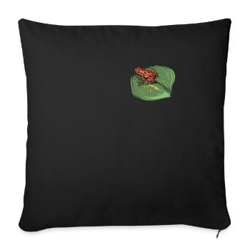 Poison Dart Frog I Toad Frog Motif for Amphibians - Sofa pillowcase 17,3'' x 17,3'' (45 x 45 cm) - black - Front