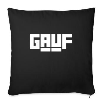 Gauf Arzgebirg Berg Gruß Glück auf - Sofakissenbezug 45 x 45 cm - Schwarz - Vorne