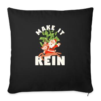 Make It Pure Funny Santa Claus Reindeer Christmas Christmas - Sofa pillowcase 17,3'' x 17,3'' (45 x 45 cm) - black - Front