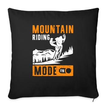 Snowmobile driver saying - Sofa pillowcase 17,3'' x 17,3'' (45 x 45 cm) - black - Front