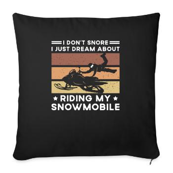 Snowmobile driver saying - Sofa pillowcase 17,3'' x 17,3'' (45 x 45 cm) - black - Front