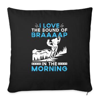 Snowmobile driver saying - Sofa pillowcase 17,3'' x 17,3'' (45 x 45 cm) - black - Front