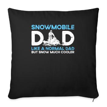 Snowmobile driver saying - Sofa pillowcase 17,3'' x 17,3'' (45 x 45 cm) - black - Front