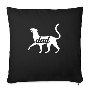 Jaguar Father Papa Gift - Sofa pillowcase 17,3'' x 17,3'' (45 x 45 cm) - black - Front