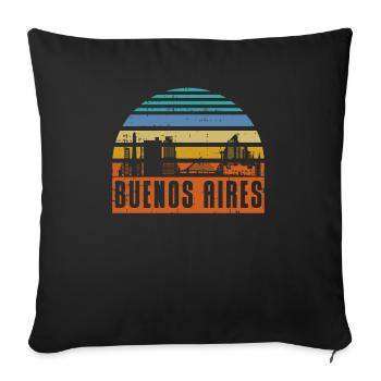 Buenos Aires Argentina Skyline - Sofa pillowcase 17,3'' x 17,3'' (45 x 45 cm) - black - Front