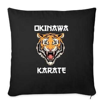 Karate Tiger Head - Karate Japanische - Sofakissenbezug 45 x 45 cm - Schwarz - Vorne
