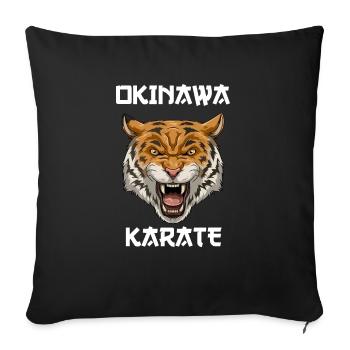 Karate Angry Tiger - Karate Japanische Kampfkunst - Sofakissenbezug 45 x 45 cm - Schwarz - Vorne
