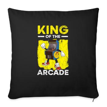 König des Arcade-Gaming-Videospielspieler-Spielers - Sofakissenbezug 45 x 45 cm - Schwarz - Vorne