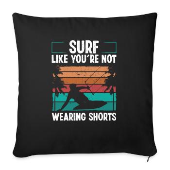 Kitesurfer Kite Kiteboarder Kitesurf Kiteboard - Housse de coussin décorative 45 x 45 cm - noir - Devant