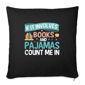 It is not hoarding when it comes to books in - Sofa pillowcase 17,3'' x 17,3'' (45 x 45 cm) - black - Front